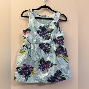Leifsdottir Anthropologie Floral Babydoll Top in Light Blue‎ - 2